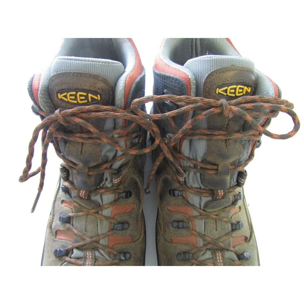 KEEN Waterproof Hiking Boots Men's Brown Leather Utility Outdoor Size‎ 14D